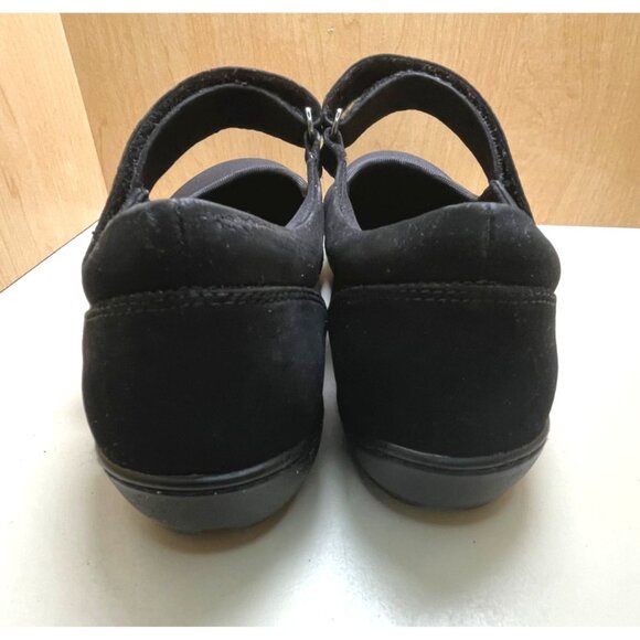 Aetrex Berries Black Mary Jane Shoes With Velcro Strap Womens Size 9 Lightweight - Picture 5 of 10